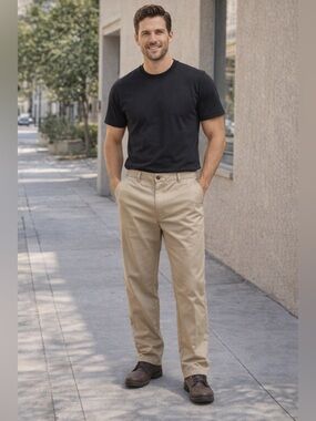 Dickies Khaki Pants 40x30 WP924RST Recycled Blend Workwear Durable Tan Mens